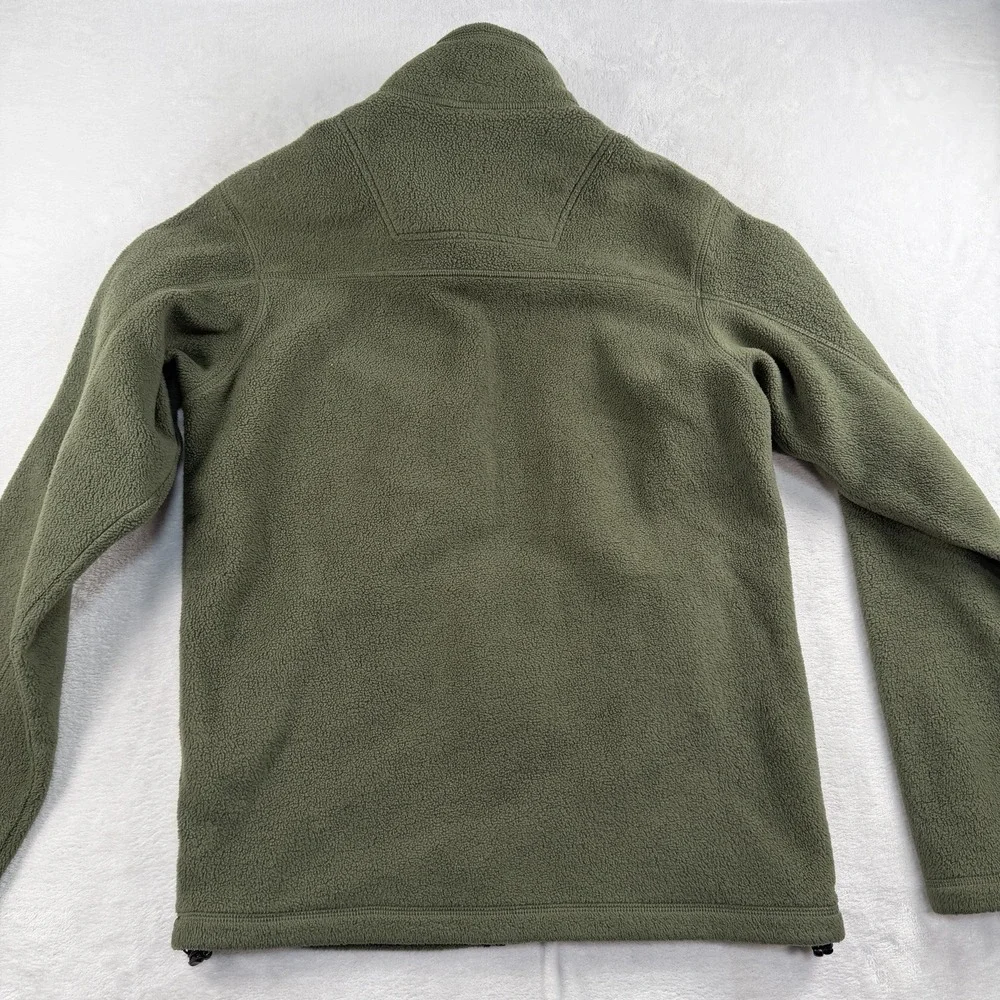 Timberland Outdoor Full Zip Fleece Jacket Men's Small Green Chest Pocket Spruce
